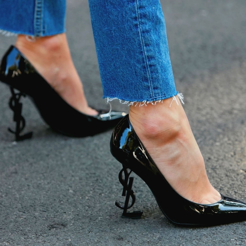 Saint Laurent YSL opium patent leather heels